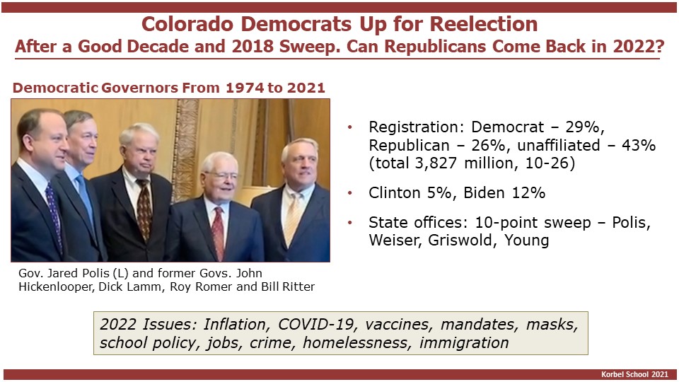 CO Democrats up for reelection