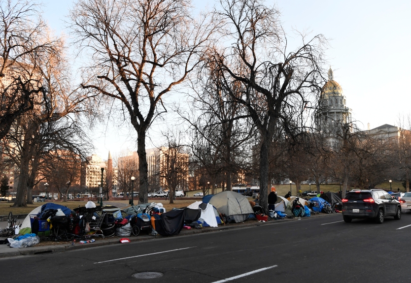 Homeless camp in Denver