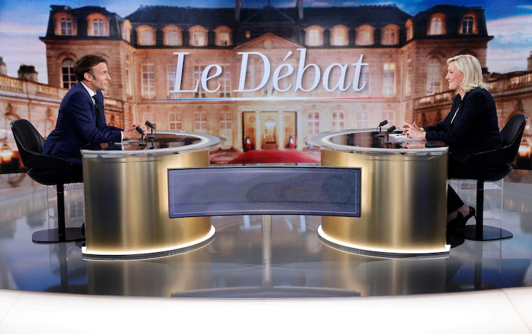 Macron and Le Pen debate