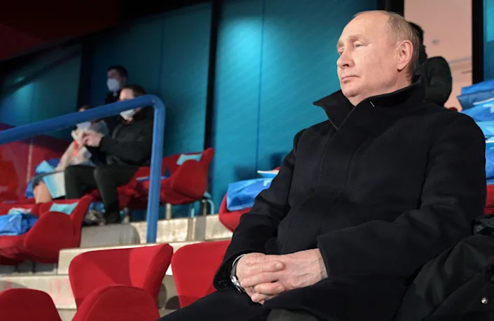 President Vladimir Putin at the Olympics in Beijing