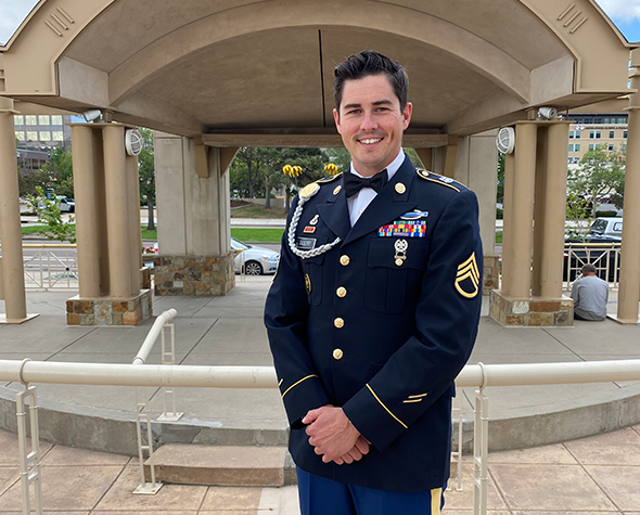 Daniel Doerr in Dress Uniform