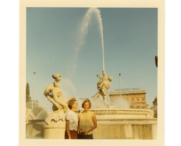 Marie Louise Cain and her daughter Melinda Cain on one of their trips abroad