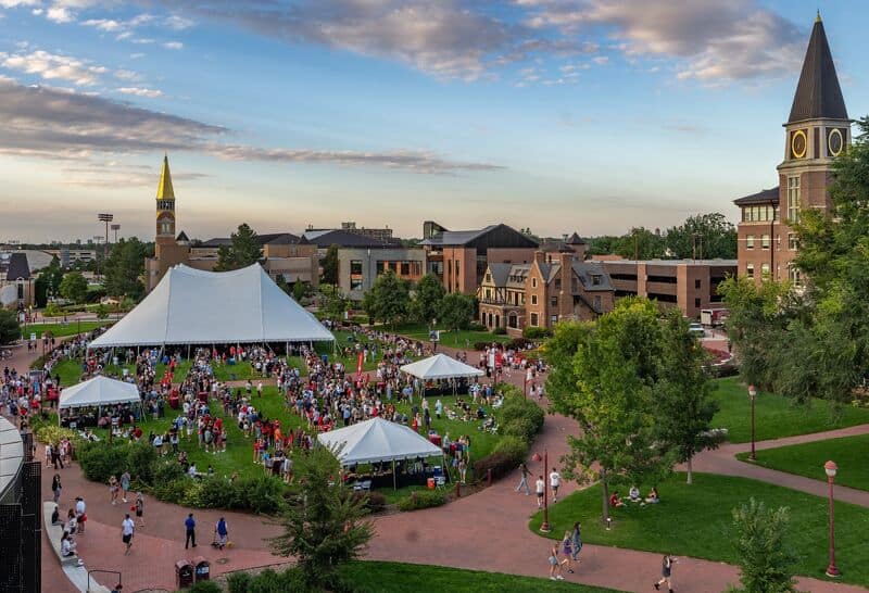University of Denver quad during family weekend