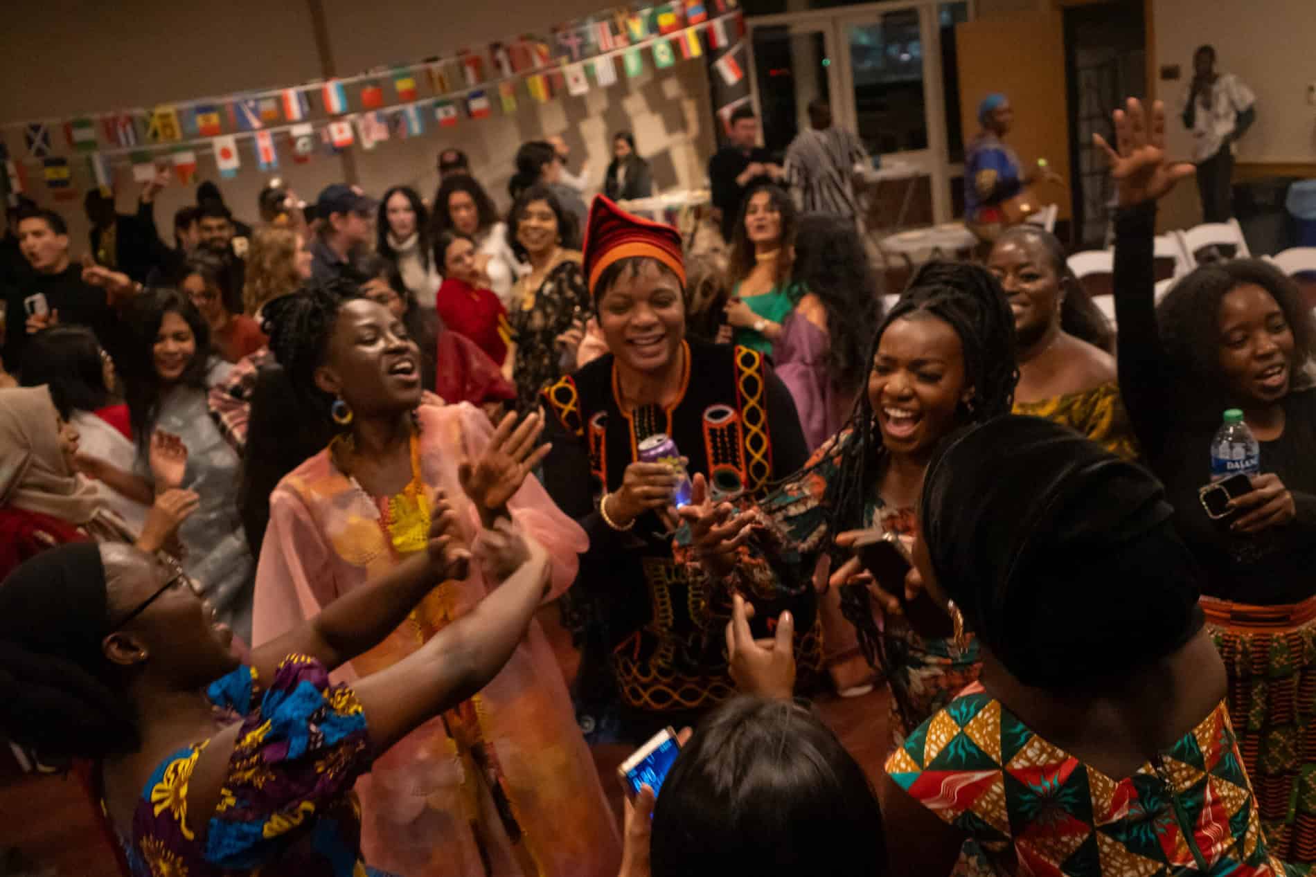 Students dancing at the Korbel KISO cultural night.